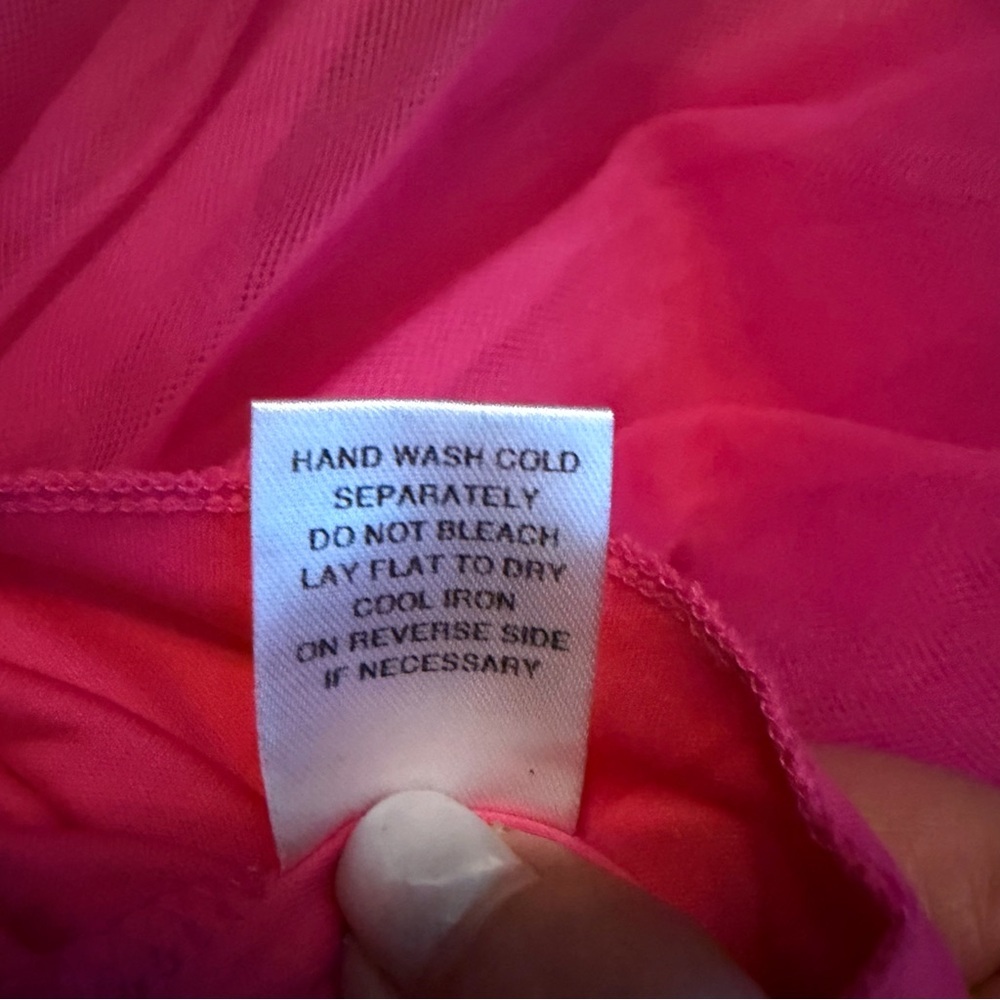 Mable Hot Pink Tulle Ruffle Strapless Mini Dress Small Barbiecore Party - Picture 6 of 9